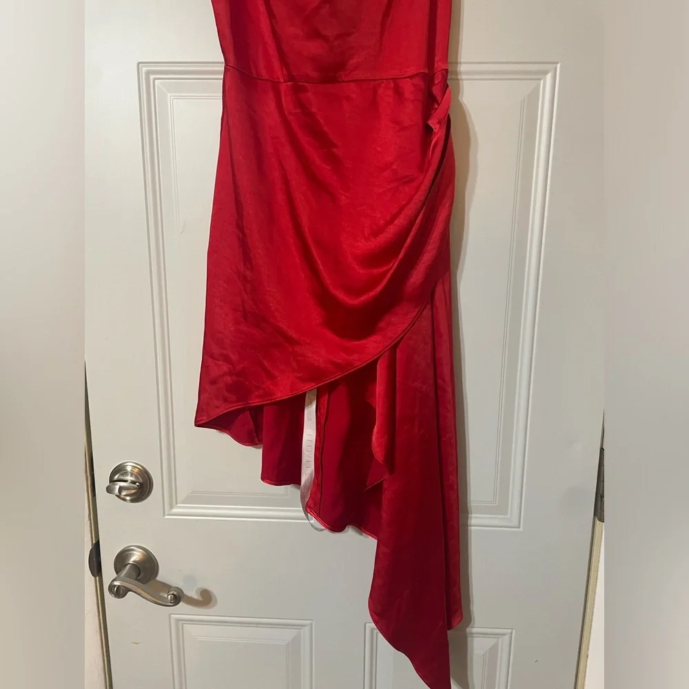 Elliatt x Revolve Jacinda Dress Asymmetrical Adjustable Cowl Neck Red Small - Picture 4 of 14